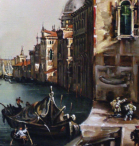 Copy of Antonio Canaletto. (The Grand Canal). Detail.