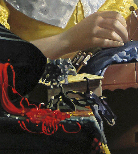  Copy of Vermeer. (Lace maker). Detail.