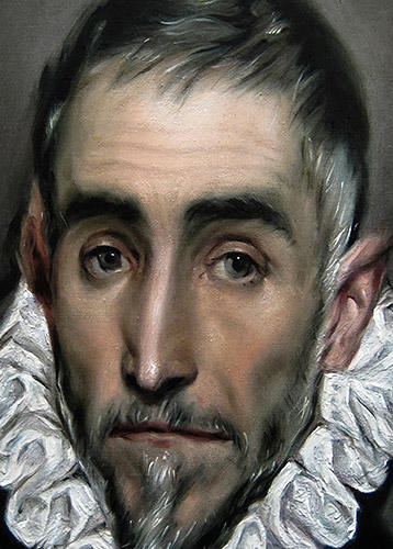 Copy of El Greco. (Portrait of an Unknown Gentleman). Detail_1.