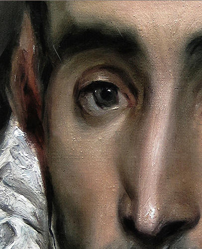 Copy of El Greco. (Portrait of an Unknown Gentleman). Detail_2.