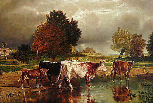 Copy of Constant Troyon. (Landscape with cows).